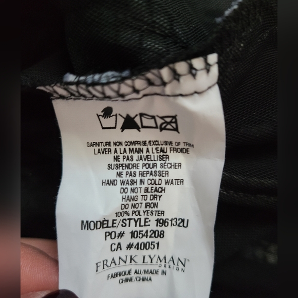 Frank Lyman black sheer coat, size small - Picture 10 of 10